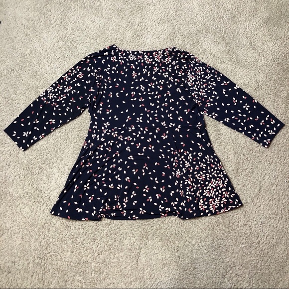 Plus Size Wrap Maternity Blouse - Picture 3 of 5